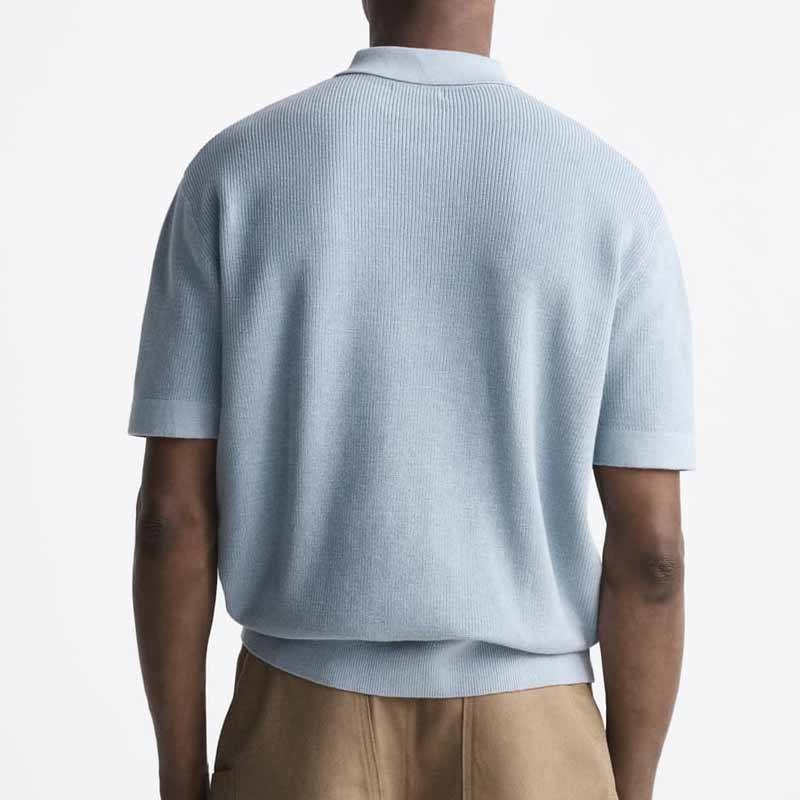 Men Knitwear Coast Camisa de alta calidad 100% de collar de punto de punto de algodón diseñador