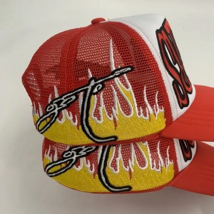 Versión completa de mayor tamaño de alta calidad de bordado Trucker Hat Logotipo personalizado