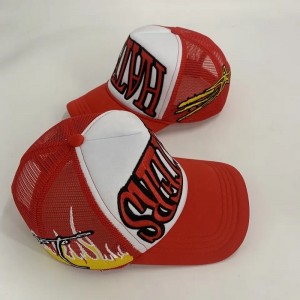Versión completa de mayor tamaño de alta calidad de bordado Trucker Hat Logotipo personalizado