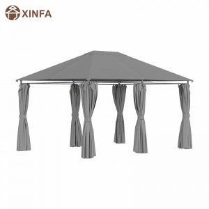 10 \\\\ \'x 13 \\\\\' Al aire libre Gazebo Gazebo Canopy Shelter con 6 paredes laterales extraíbles, gris