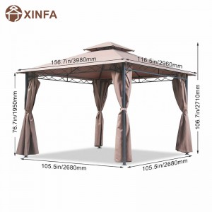 10 \\\\ \'x 13 \\\\\' Gazebo Block Sun Shade Canopy, carpa impermeable con cortinas toldos de fiesta plegables portátiles