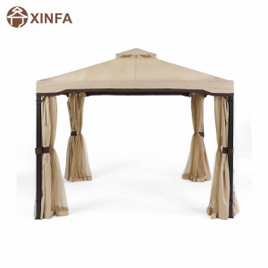 10 \\\\ \'x 10 \\\\\' Gazebo Block Sun Shade Canopy, carpa impermeable, cenador al aire libre con cortinas