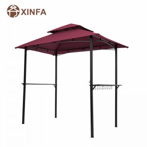 8 \\\\ \'x 5 \\\\\' CANOPY Top Grill Gazebo Patio al aire libre Barbacovia Gazebo Refugio con marco de acero resistente, rojo
