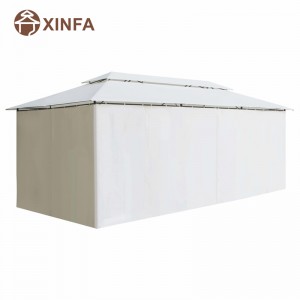 Cuerpo de jardín de lujo Gazebo Outdoor con cortina a prueba de aluminio de podredumbre