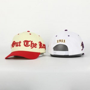 Tapa de béisbol de algodón curvo de 5 paneles de alta calidad personalizada, bordado 3D bordado bocanado logotipo de papá estructurado