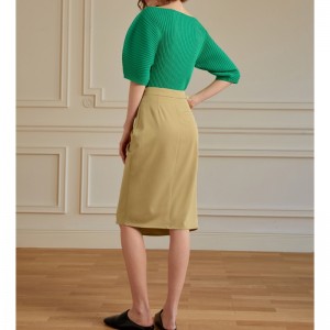 Falda de la hendidura de estilo festivo francés Mujeres 2023 NUEVA SKIRT