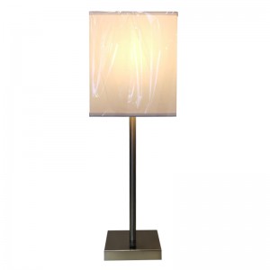 Lámpara de mesa de mesita denoche deníquel cepillado de estilo simple con un interruptor de balancín en/off en la habitación