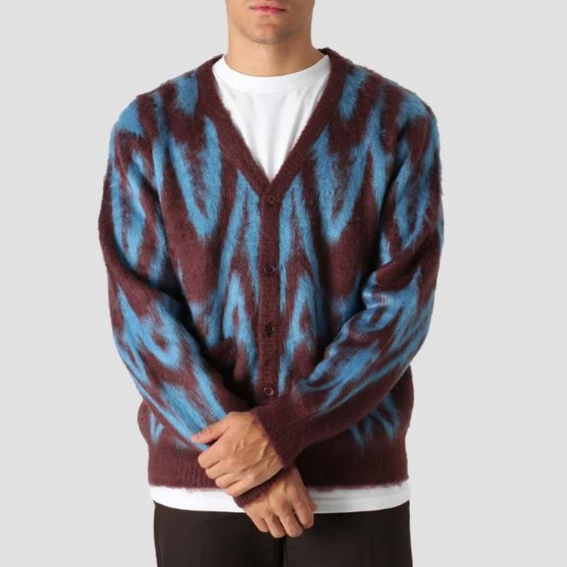 Patrón personalizado de alta calidad Jacquard Design Design Men \\ 'S suéter