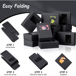 Caja de papel de ventana personalizada con material de PVC