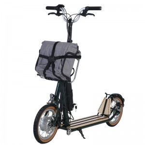 H10- 14 pulgadas de maquanismo doble plegable scooter eléctrico