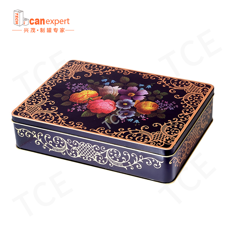 Contenedor de regalo de regalo de arte de alta calidad personalizado caja de caramelo Caja de chocolate Caja de metal Caja de metal de galletas
