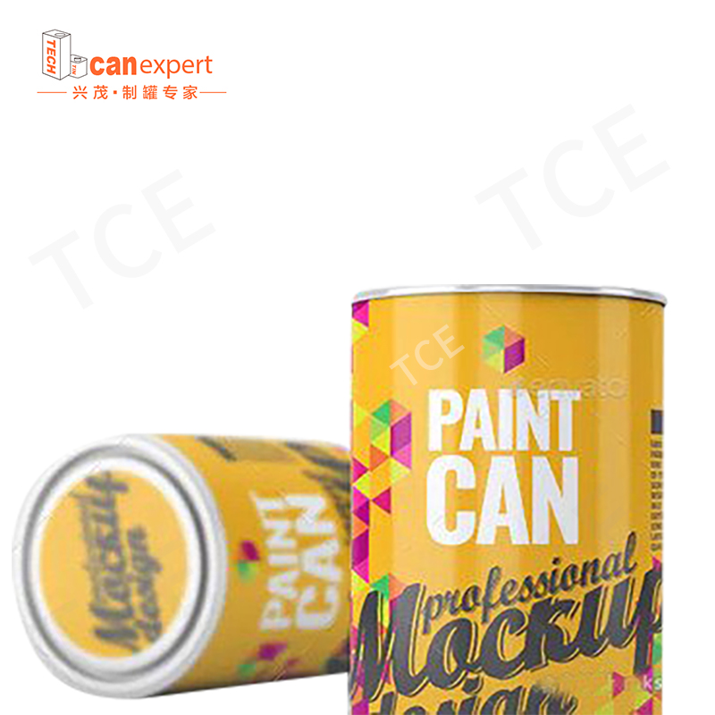 1 litro de lata redonda cuadrada de metal para pintura con tapas soldaduras en el cuerpo Cubos de pintura vacíos 1L/gallon láspinas de pintura transparente de fábrica