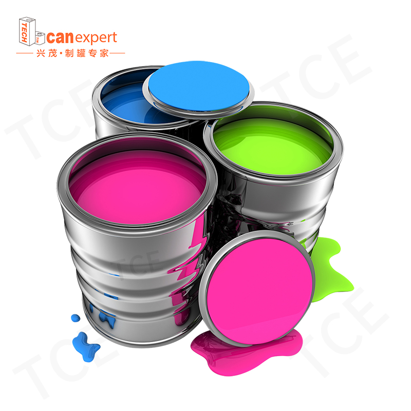 1 litro de lata redonda cuadrada de metal para pintura con tapas soldaduras en el cuerpo Cubos de pintura vacíos 1L/gallon láspinas de pintura transparente de fábrica