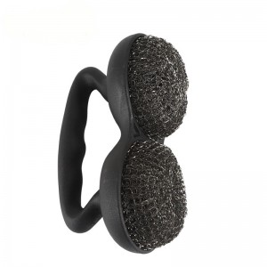 Cepillo de parrilla bbq alambre de acero inoxidable con manija de plástico