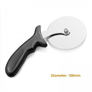 Spadora de pizza de pizza de pizza de acero de acero inoxidable útil con mango de plástico fácil de limpiar