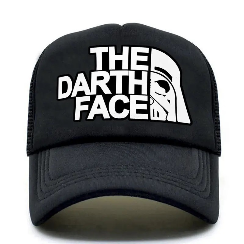 Darth Trucker Cap Cap Star Men Funny Face Hat Caps de béisbol Cool Summer Mesh Net Sombrero para hombres