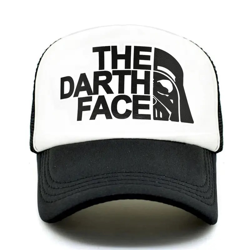 Darth Trucker Cap Cap Star Men Funny Face Hat Caps de béisbol Cool Summer Mesh Net Sombrero para hombres