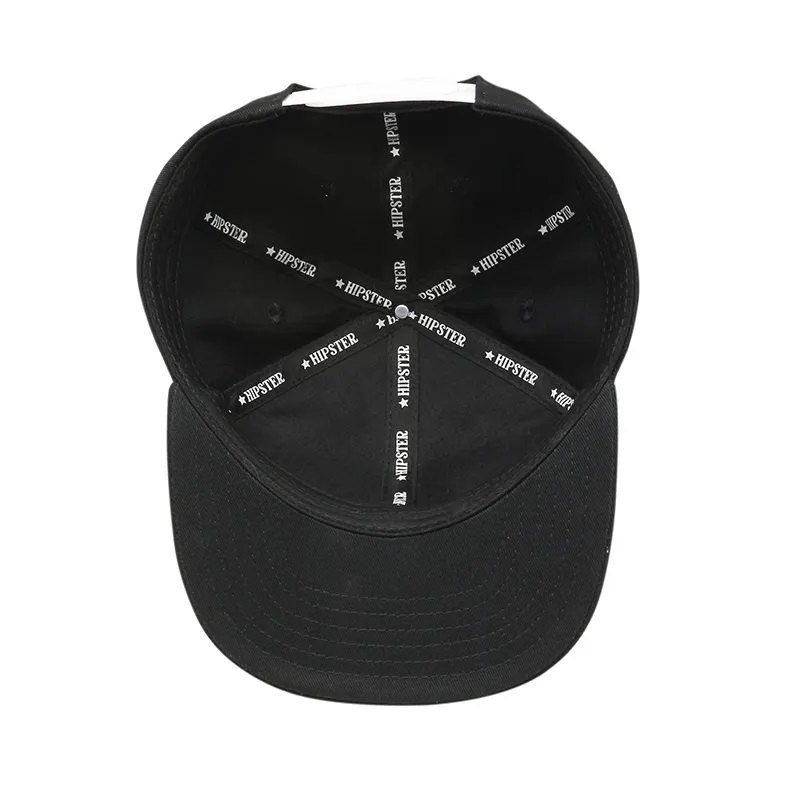 Design OEM Design Flat Brim 6 Panel Customed 3D Bordery Logo de bordado Hip Hop Cap Snapback sombrero para hombres