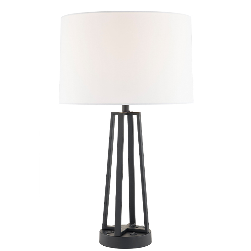 Noche de bronce oscuro y luz con un interruptor de balancín On/off, una salida conveniente y un puerto de carga USB en la habitación del hotel