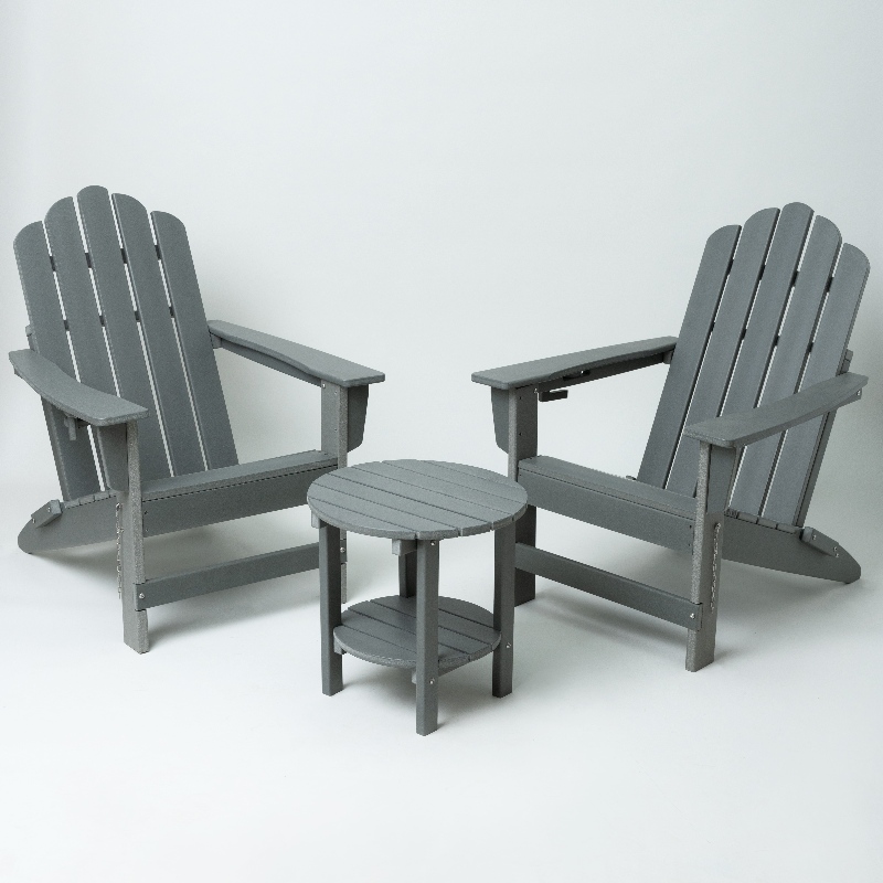 Muebles de exterior silla hdpe adirondack con gris