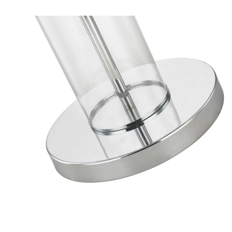 Lámpara de mierda de metal del hotel con acabado cromado pulido en el sofá al lado de la habitación