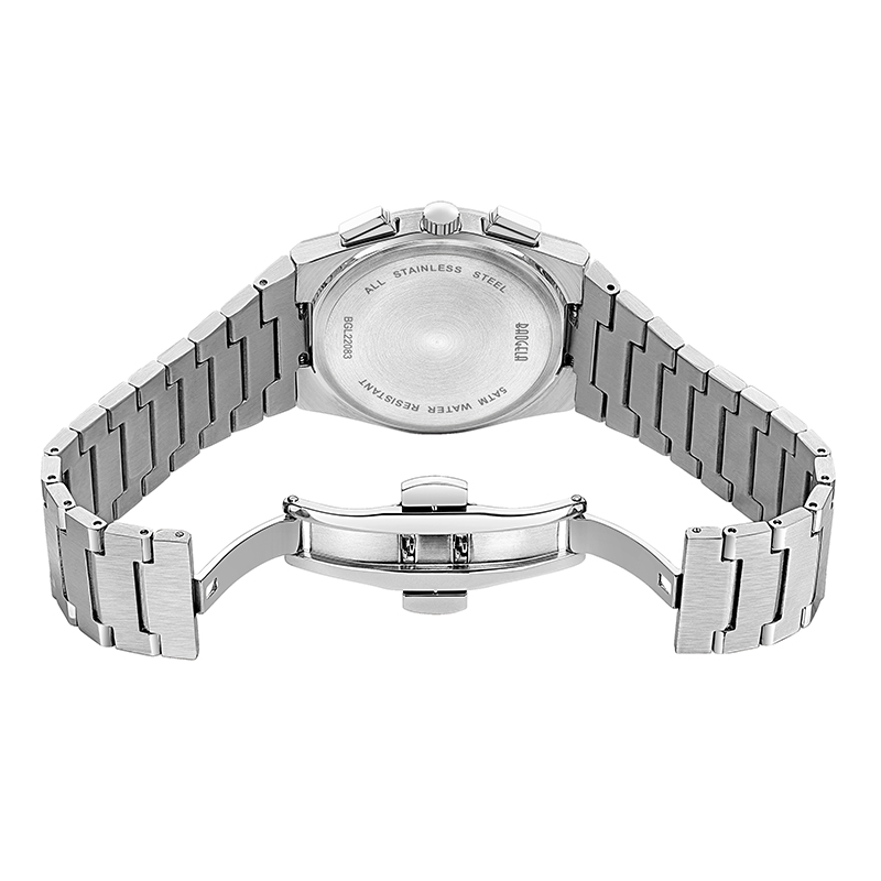 Baogela Top Brand Watches for Men Fashion Cronograph Sport Waterproof Quartz Watch 50tm Reloj casual de acero inoxidable Reloj Hombre 22803