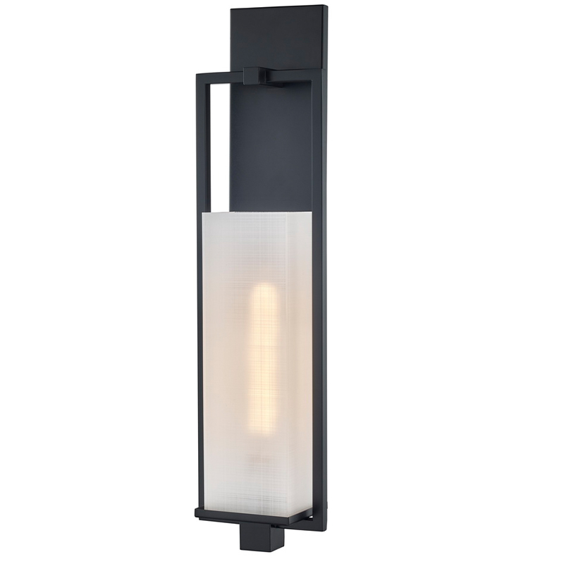 Hospitality Hotel Wall Donce con acabadonegro mate y sombra acrílica de patrón de lino rectangular en el corredor típico del hotel