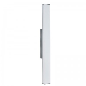 Hospitality Hotel Vanity Light Wall Donce con acabado gris plano y tono acrílico blanco esmerilado en el hotel típico baño de invitados