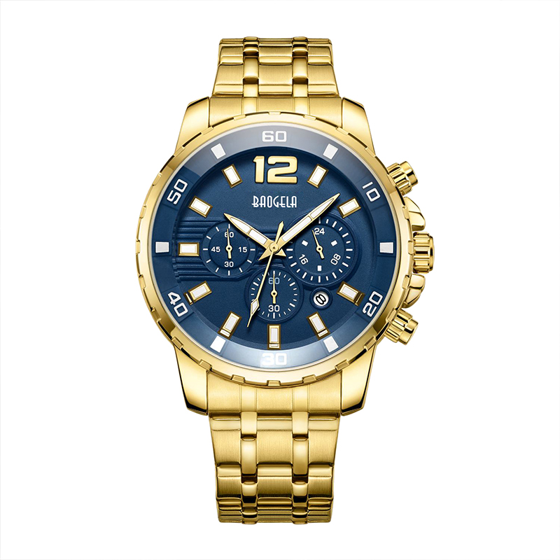 Baogela Quartz Men Gold Watch Top Brand Luxury Army Muñeco Muñeca Reloj Men Relogio Masculino Business Wristwatch 22700