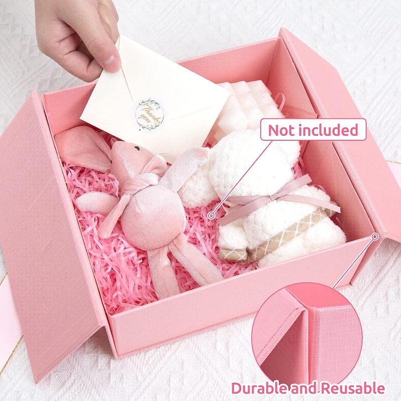 Caja de regalo rosa personalizada