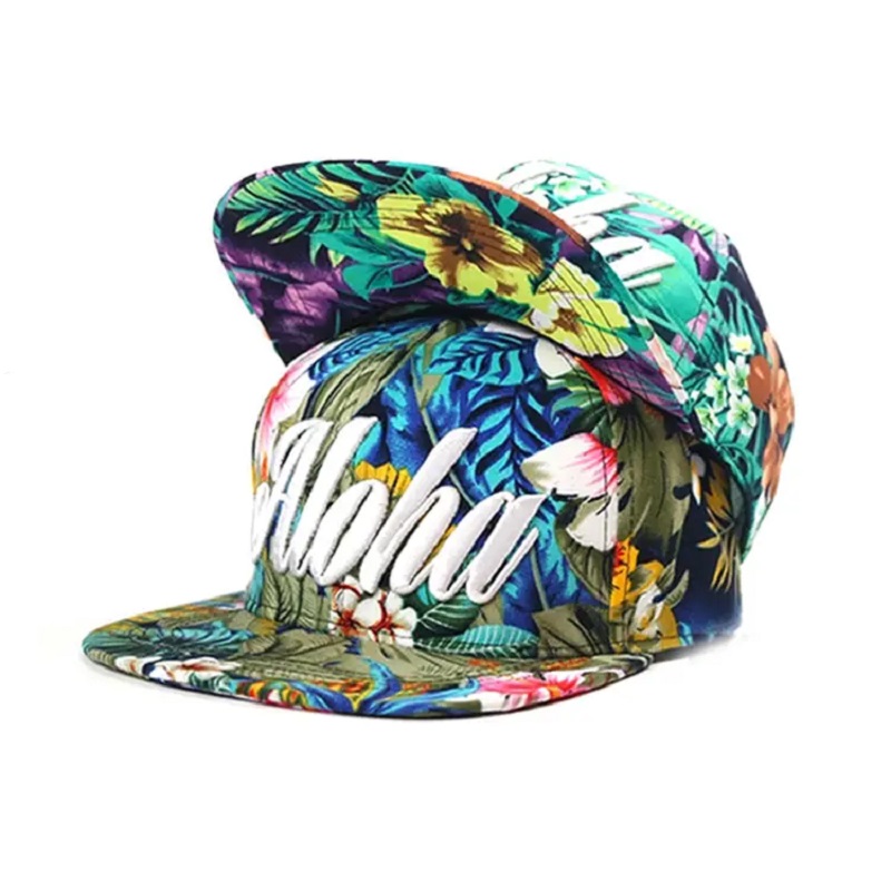 Sombrero floral Snapback de sublimación personalizada de alta calidad para hombres mujeres