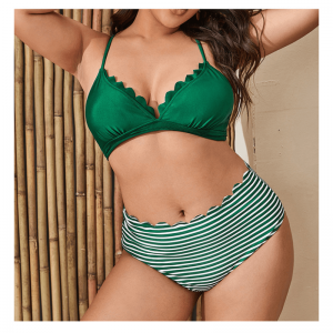 Bikini sexy impresión flote dos piezas trajes