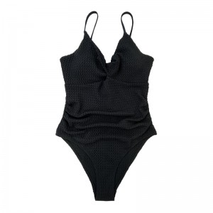 Sling de trajes de baño plisados ​​de una pieza