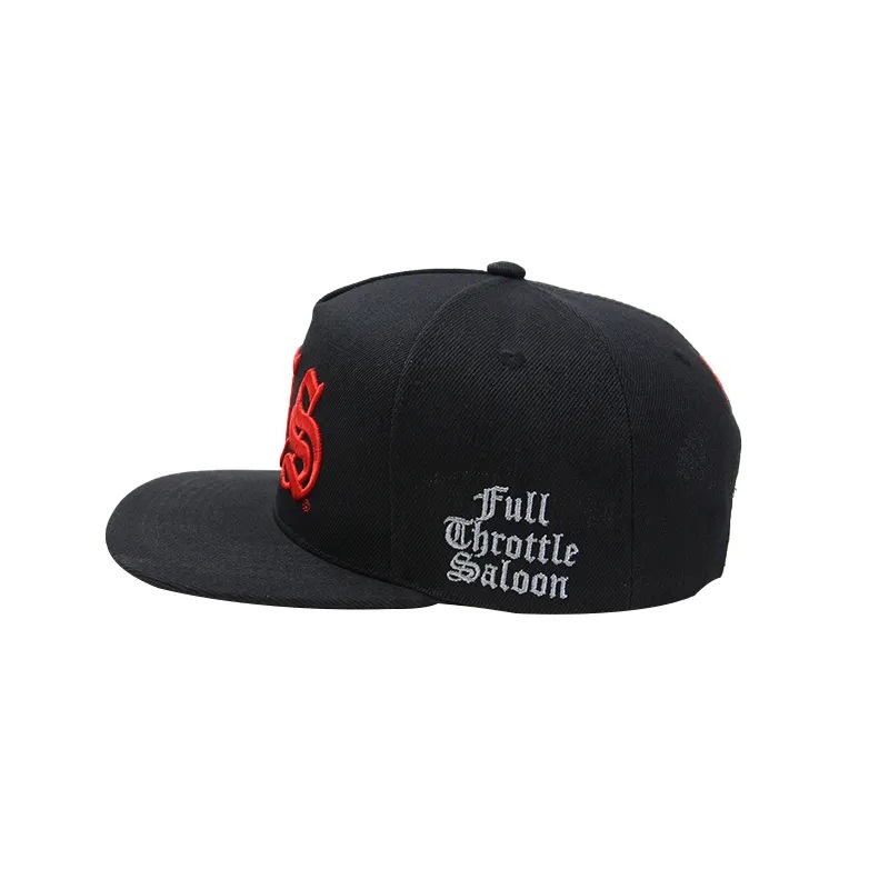 Bordado de algodón plano llenado adultos para hombre liso Hip hop Hats 5 Panel Personalice los sombreros de tapas Snapback con logotipo personalizado