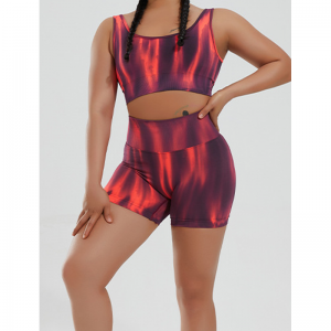 Juego de yoga sin costura de gradiente seco rápido