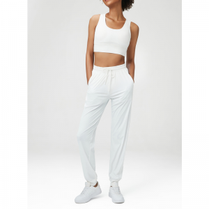 Set de yoga de dobladillo con cordón de bolsillo