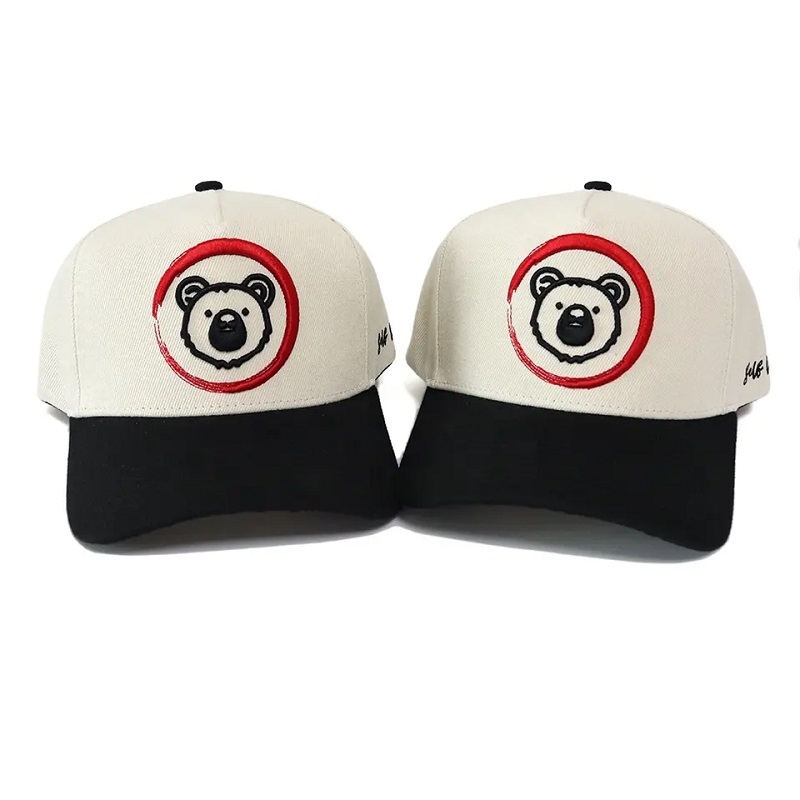 Nuevo diseño personalizado de 5 paneles para adultos gorras de béisbol de algodón con bordados 3D Logotipo Sports Sports para hombre y mujer
