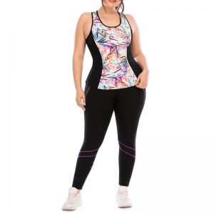 Juego de yoga de bolsillo de parche floral