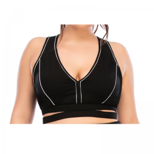 Conjunto de yoga de bolsillo de impresión con cremallera