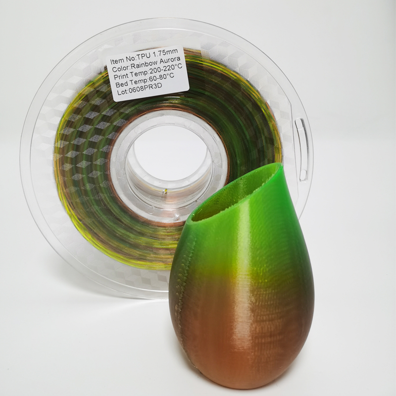 TPU Rainbow Filament 3D Filamento Soft Flexible1.75 mm FDM