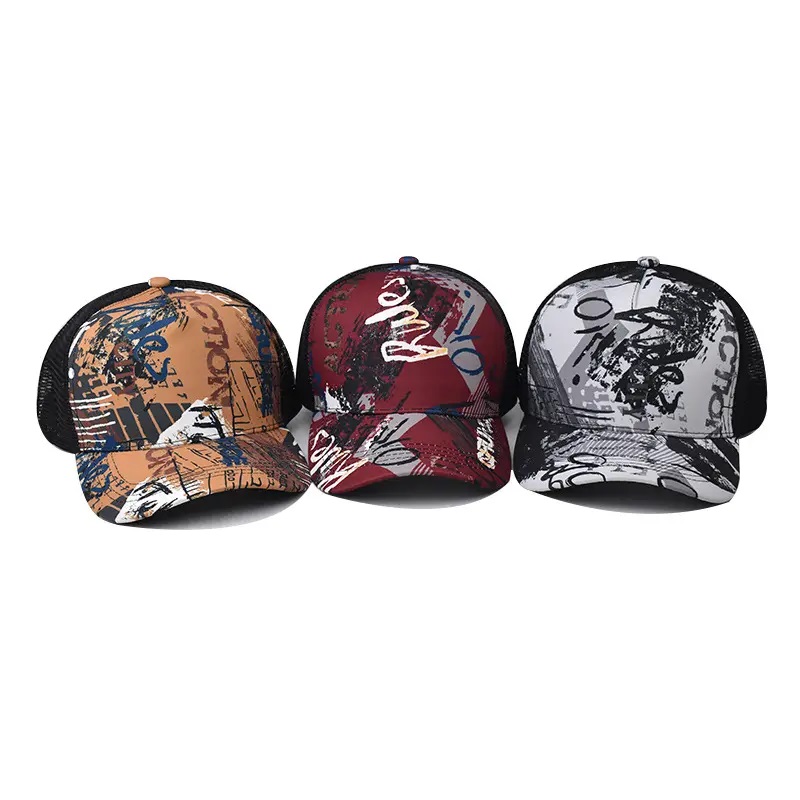 Visor de sol barato Snapback Hip Hop Mesh Hats Capitient de gradiente Camina de camionero