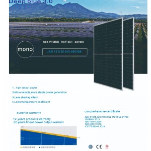 Alta eficiencia 540-555 W Sistema de panel de módulo solar fotovoltaico Venta en línea