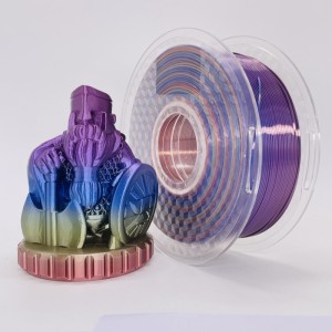 Silk Rainbow Multicolor PLA Filamento Pastel Color1.75 mm 3D Printer PLA Filamento