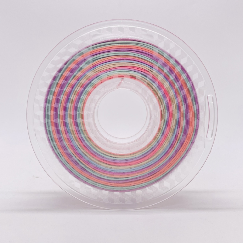 Silk Rainbow Multicolor PLA Filamento Pastel Color1.75 mm 3D Printer PLA Filamento