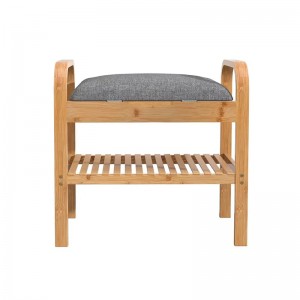 Corredor Display Estante del estante Organizador de almacenamiento de zapatillas Banco de zapatos de bambú de bambú