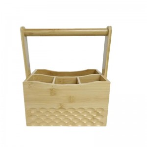 Bamboo de almacenamiento de compartimento multipropósito