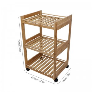 Vehículo multifuncional de tres capas MARCO PORTABLE CARROLO CAR Bamboo