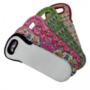 Productos promocionales OEM Bolsa de vinosneopreno blanca personalizada para sublimación Impresión