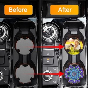 Venta caliente Coster de autos de gomanatural en blanco para sublimation Cup Coaster