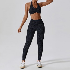 SC1054 Set de yoga Fitness Woman 2024 Sport Bra and Leggings estampado Fitness Wear Gym Set femenino